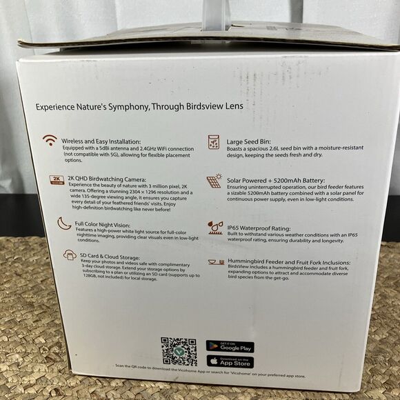 Birdsview AI Smart Camera‎ Humming Bird Feeder New Blue - Picture 4 of 6